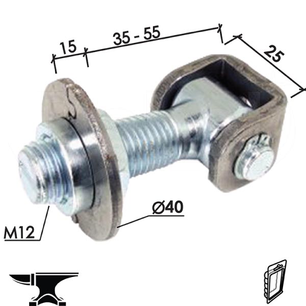 Šarka za varenje podesiva SP35 ZnB M12   DBP1