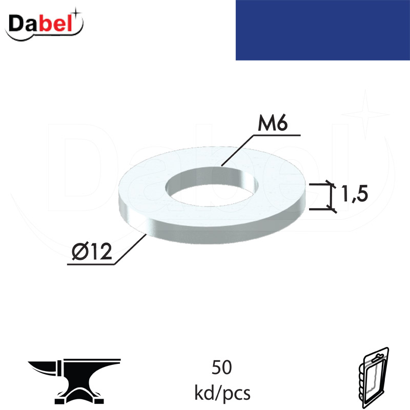 Podloška za vijak PD1 ZnB M6/12/1,5mm (50kom) 011/125 XPD