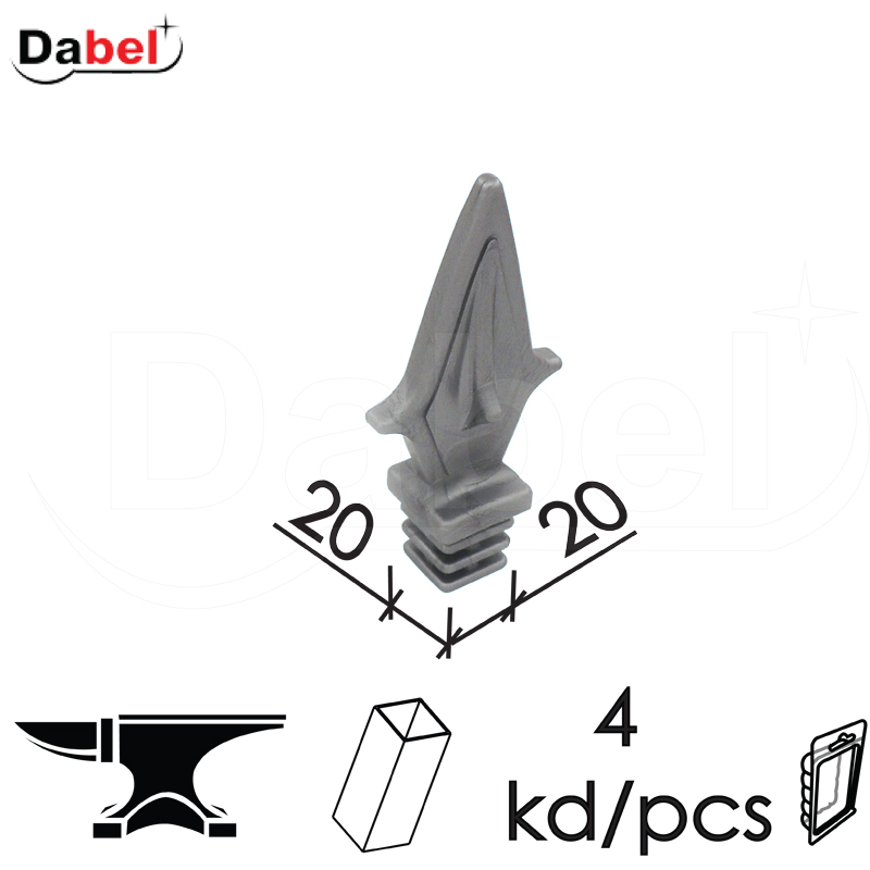 Šiljak za cev SC1 Siva 20x20mm (4kom)  DBP1